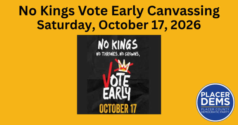 No Kings Vote Early Canvassing Event