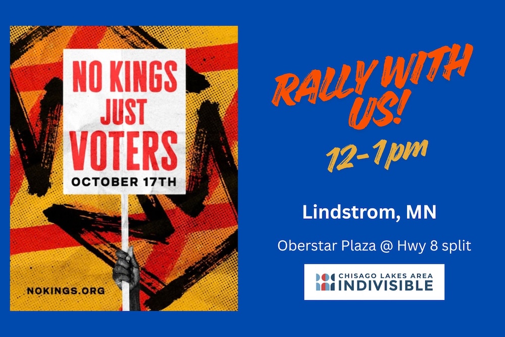 No Kings Vote Early Rally- Lindstrom, MN