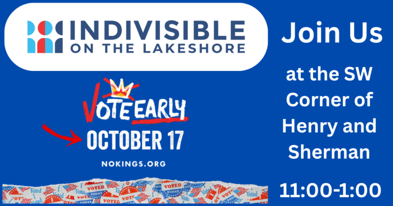 No Kings- Vote Early- Muskegon, MI
