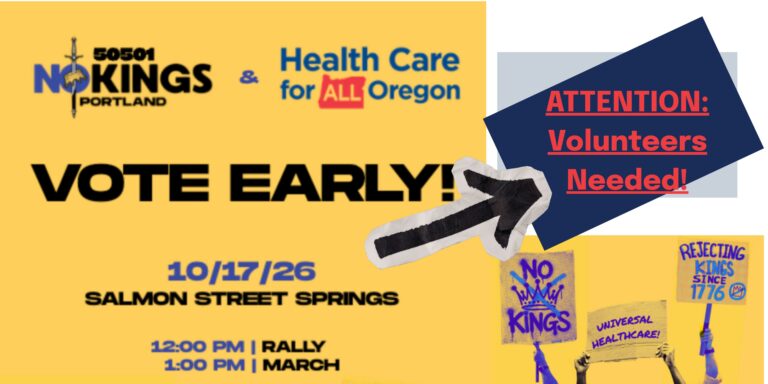 PORTLAND: HCAO/No Kings Volunteers