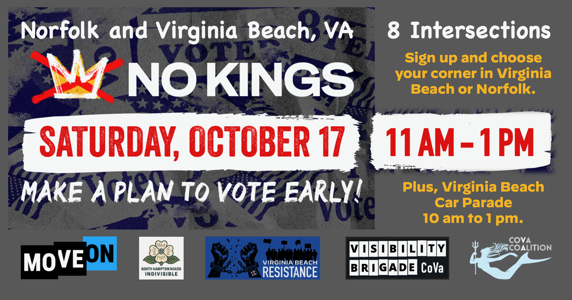 No Kings - Virginia Beach & Norfolk Locations