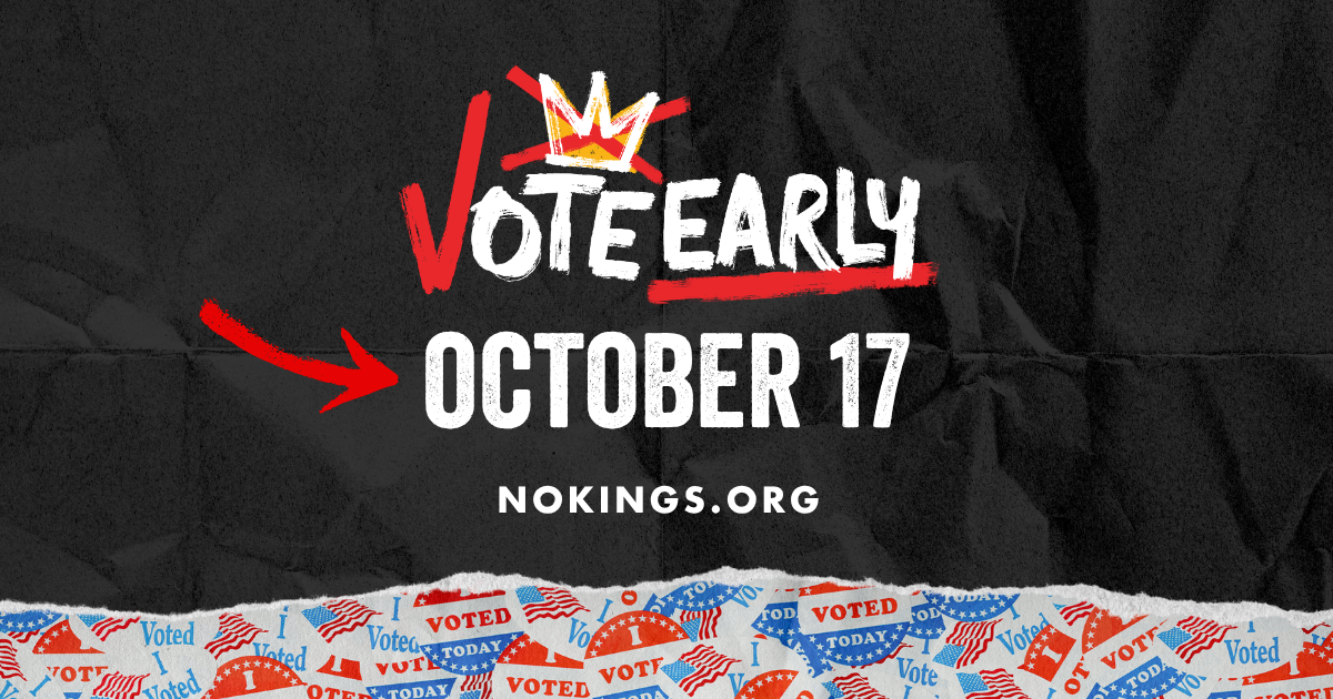 No Kings: Vote Early Burnsville Minnesota