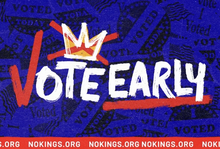 No Kings: Vote Early KENT COUNTY, DELAWARE, Sign Wave and March