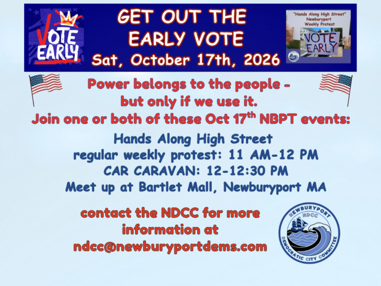 Post Protest Car Parade - Newburyport "Hands Along High Street"