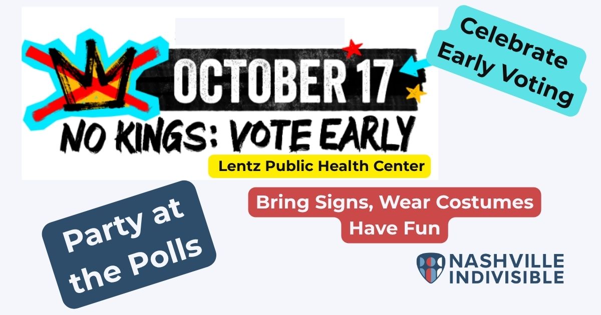 No Kings Early Vote - Lentz Public Health Center