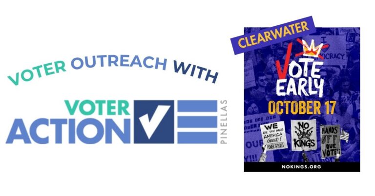 Voter Outreach at NO KINGS - VOTE EARLY: Clearwater