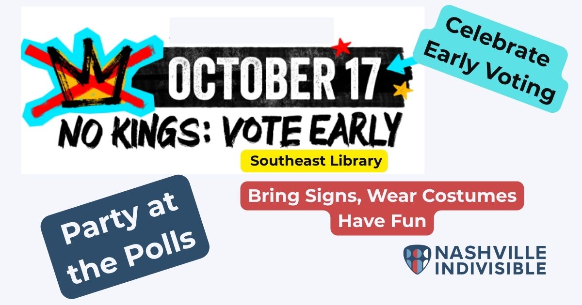 No Kings Early Vote - Southeast Public Library
