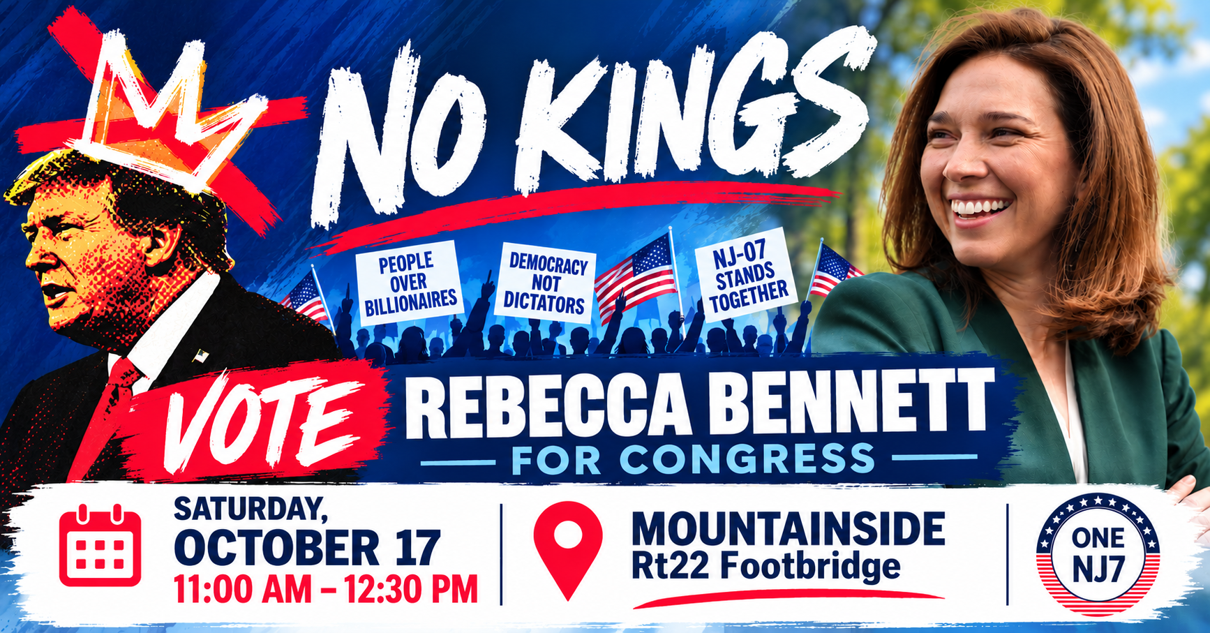 No KINGS! And GET OUT THE VOTE FOR REBECCA BENNETT!!