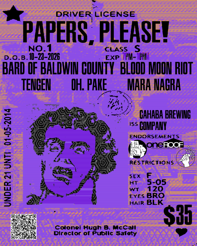 An event flyer for a concert.